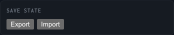 The Save State section of the debug panel