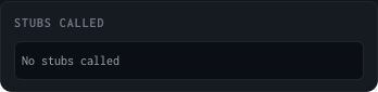 The Stubs Called section of the debug panel